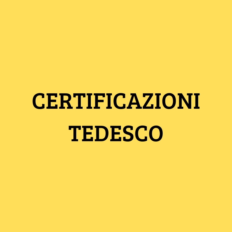 Certificazioni in Tedesco